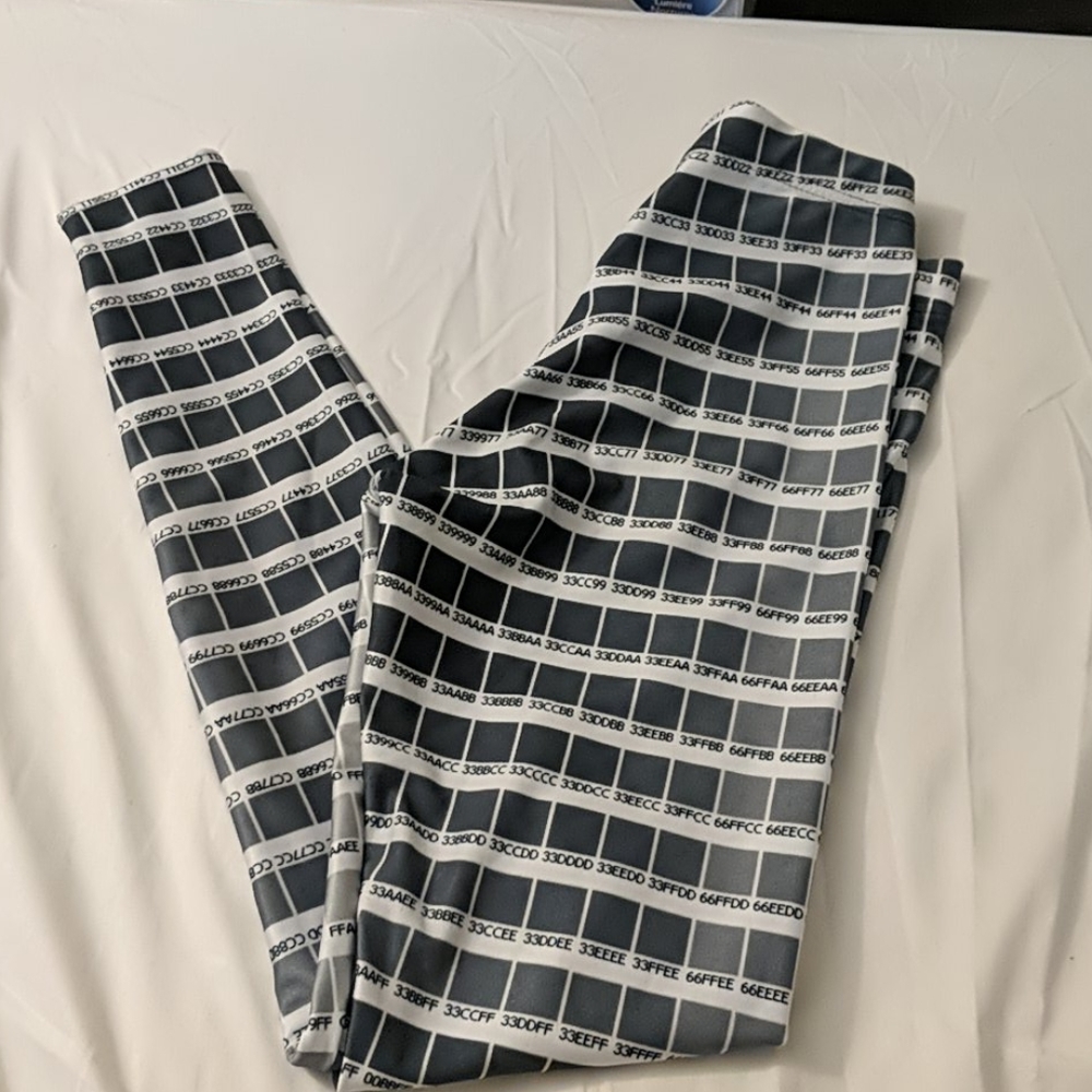 Black milk hex mono leggings Pantone grey scale xs